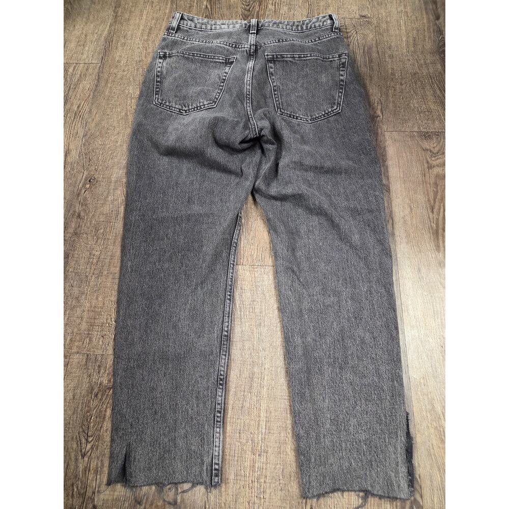 Topshop 100% Cotton Women Moto Mom Jeans Black Wash Size 28 - Picture 6 of 6